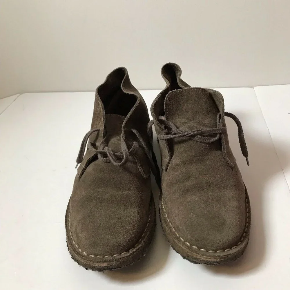 Mens Brown‎ Suede Chukka Desert Boots Lace Up Ankle Shoes Rubber Sole